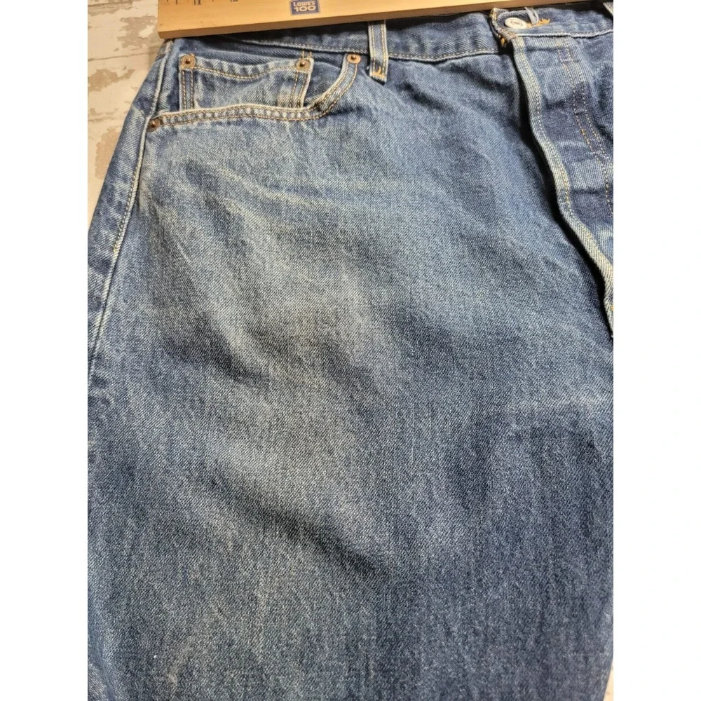 Levis Original 501 Straight‎ Leg Button Fly Denim Jeans 100% Cotton Men's 40x30